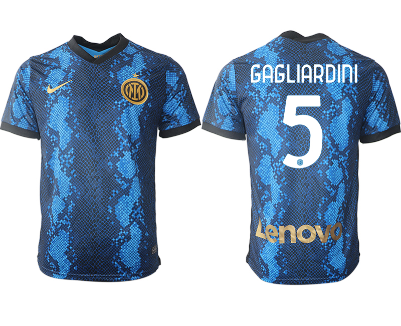 Men 2021-2022 Club Inter Milan home blue aaa versio #5 Nike Soccer Jersey